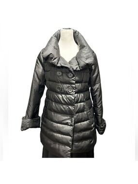 LOFT Down Filled Black 3/4 Length Puffy Winter Coat Women’s Size Small VGC